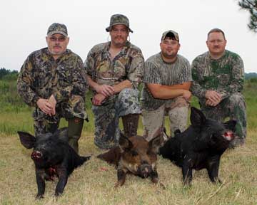 Ron, Clif, Tristan and Travis with the group's two-day take