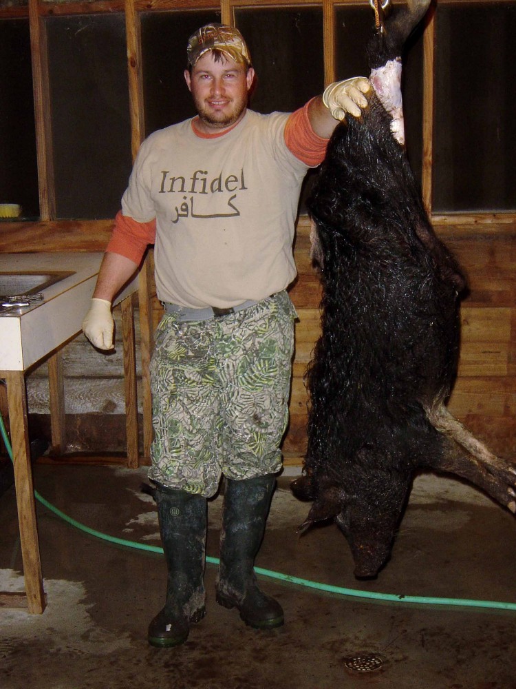 Sgt. Greg Stube and his lowcountry hog