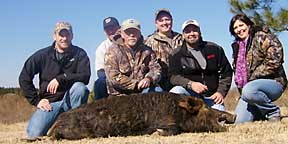 The Bass Pro group with Dale's hog