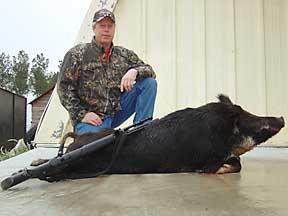 Tyler with his sow from the River