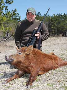 Guy and his cinnamon hog