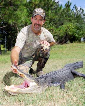 Gary with his 7' 1" gator