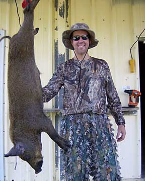 Scott and his Bowers Plantation meat hog