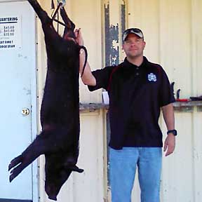 Jeff and his first hog