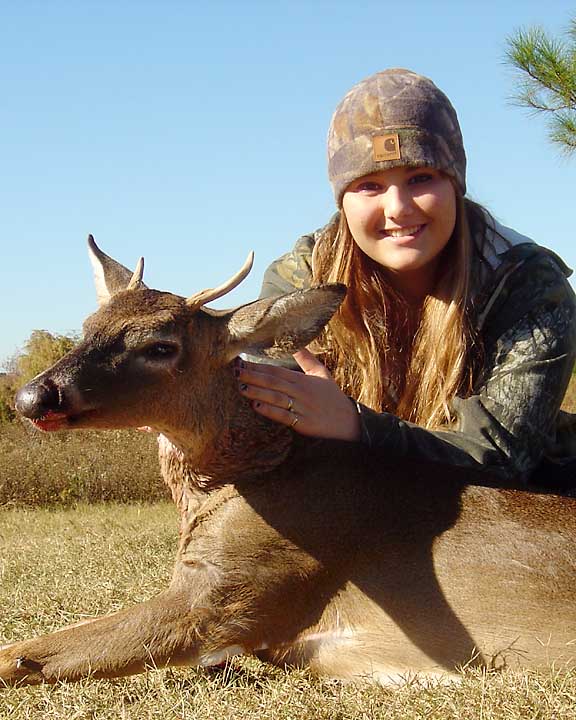 Bonnie and her first buck