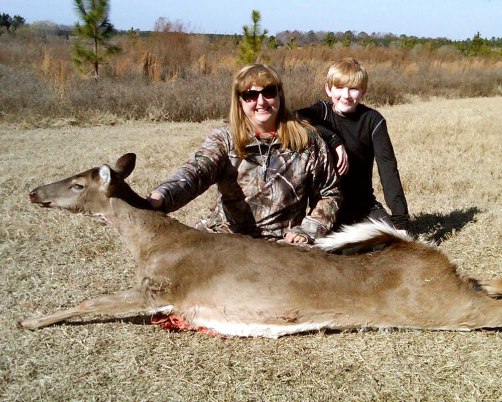 Monica and Brian with their lowcountry doe