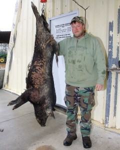 Rob with his big River boar