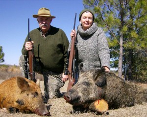John and Gloria with their one-day hunt harvest