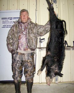 Brian with his tasty meat hog