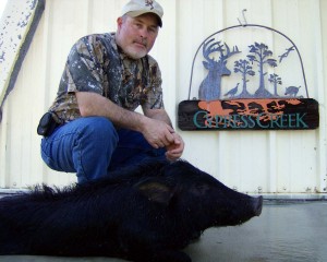 Sean with his boar