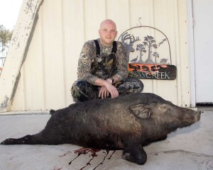 Michel and his big boar hog