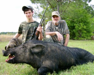 Caleb and Frank from NY with their 180lb boar