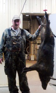 Todd with his 130lb lowcountry boar hog