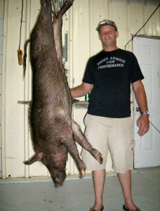 Tom with his big pig