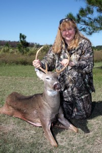 Monica with her first buck