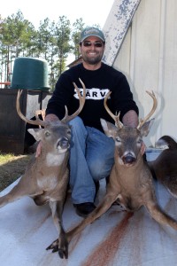 Dominic with his first two bucks ever!