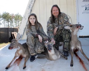 Brody and dad Bob with their 3 deer