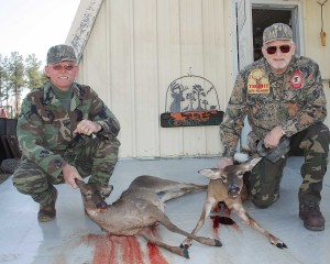 Steve and his brother Bob with their two does