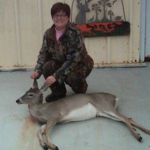 Tracey and her first deer