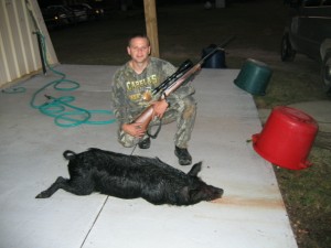 Ronnie with a tasty lowcountry meat hog