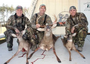 Father and sons after a successful hunt: Mickey, Brian and Brent!