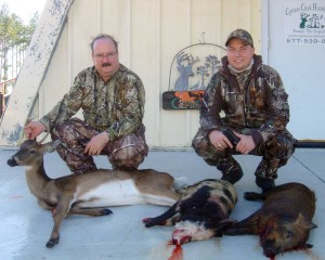 Tom and son TJ with some of their harvest