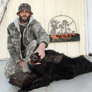 Stephen with his big boar