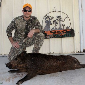 Daniel from Bass Pro Shops with his hog