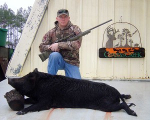 ......... with his nice boar
