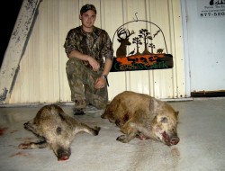 Russ with his 2 nice hogs